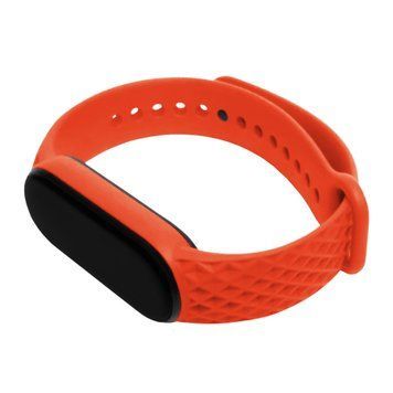 Ремінець Xiaomi Mi Band 5/6 romb orange 03584 фото