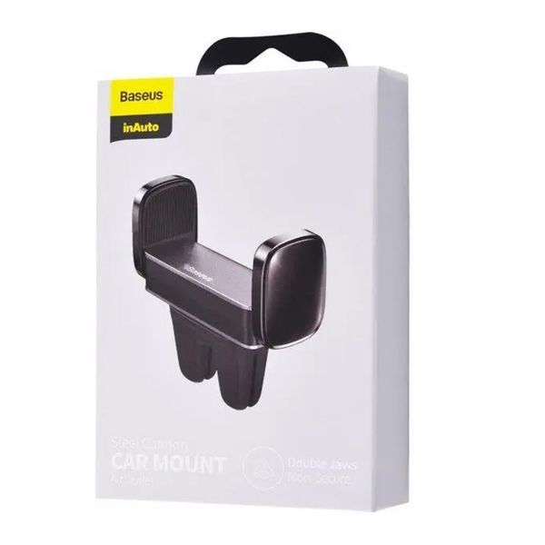 Автомобільний тримач Baseus Steel Cannon Air Outlet Car Mount black 20302 фото