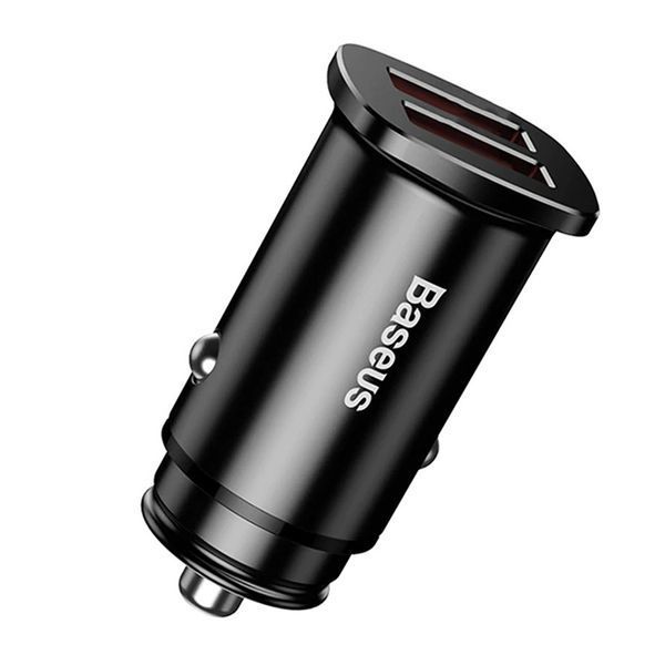 АЗП Baseus Square Metal QC 3.0 30W 2USB black 26665 фото