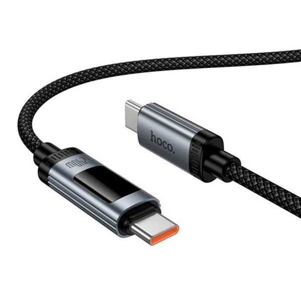 Cable Hoco Type-C to Type-C U148 display 240W 1m black 44877 фото