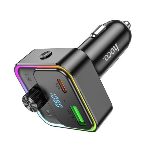 FM трансмістер Bluetooth Hoco E81 PD30W QC3.0 black 35037 фото