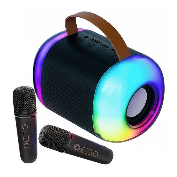 Колонка Bluetooth K21 2 мікрофони дитяче караоке black 44415 фото