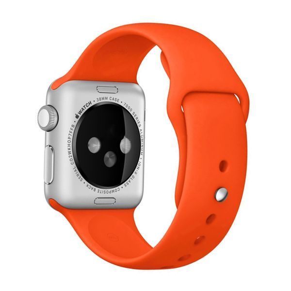 Ремінець Apple watch 42/44/45mm silicone hot orange 34714 фото