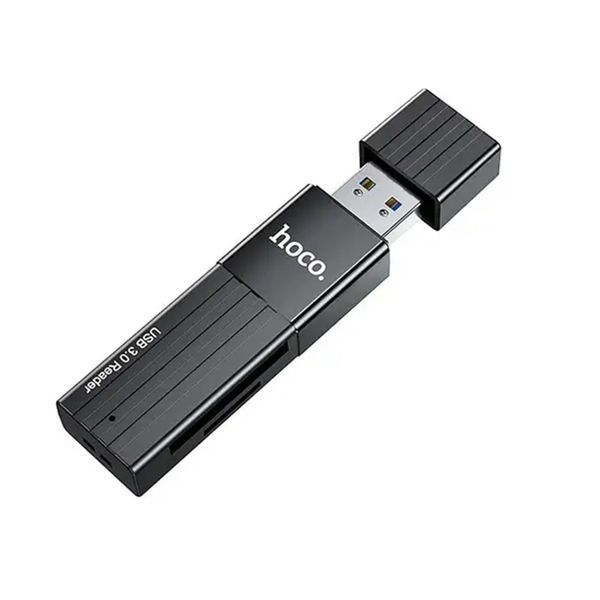 Сard reader Hoco HB20 3.0 Micro/Micro SD black 34503 фото