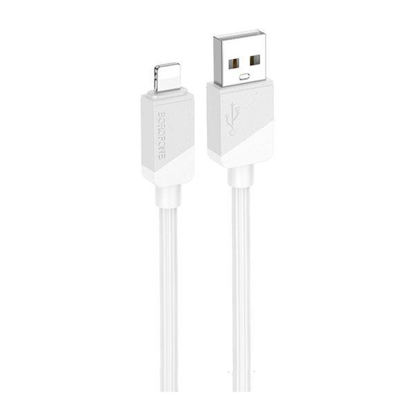 USB Cable Hoco Lightning X107 2.4A 1m white 38438 фото