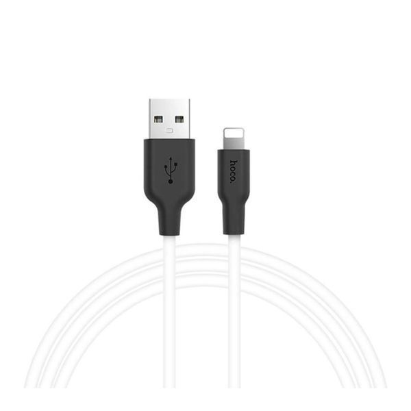 USB Cable Hoco Lightning X21 2.4A 2m white 21268 фото