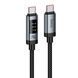 Cable Hoco Type-C to Type-C U148 display 240W 1m black 44877 фото 2