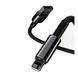 Кабель Baseus Tungsten Gold Fast Charging Lightning 2.4A (2m) black 19320 фото 2