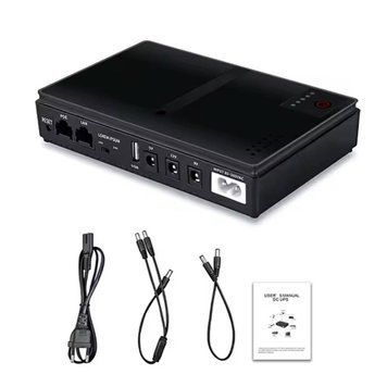 ДБЖ DC Mini UPS 5V+9V+12V 2А 15V+24V 1А 10400mAh black 37915 фото