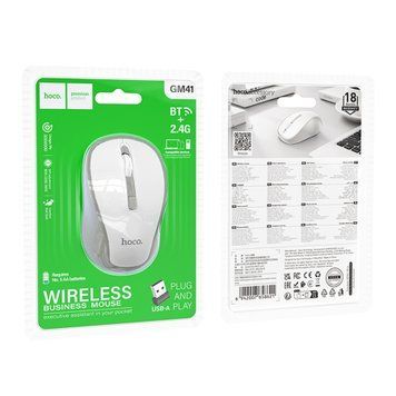 Мишка Bluetooth Hoco GM41 white 19084 фото