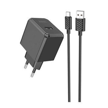 МЗП Hoco CS11А 10.5W/2.1A (1USB) + cable Type-C black 33362 фото