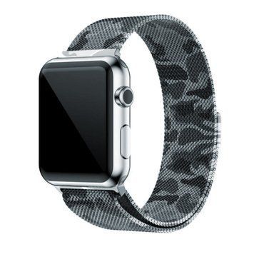 Ремінець Apple watch 42/44/45mm Milanese Loop army grey 40798 фото