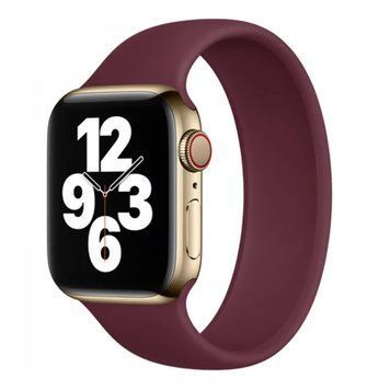 Ремінець Apple watch 42/44/45mm silicone marsala 34715 фото