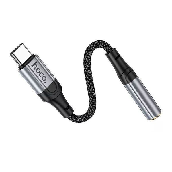 AUX Hoco LS36 to Type-C adapter black 46830 фото