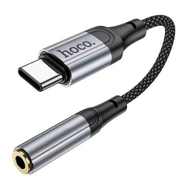AUX Hoco LS36 to Type-C adapter black 46830 фото