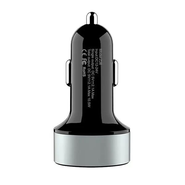 АЗП Hoco Z26 2.4A (2USB) black 20715 фото