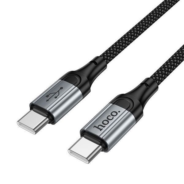 Cable Hoco Type-C to Type-C X121 60w/3A 1.5m black 44465 фото