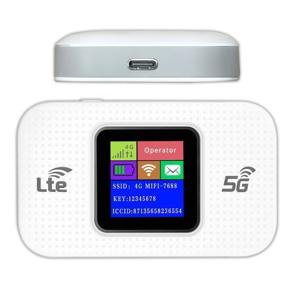 Мобільний Wi-Fi модем MF68E EL LED 4G white 42233 фото