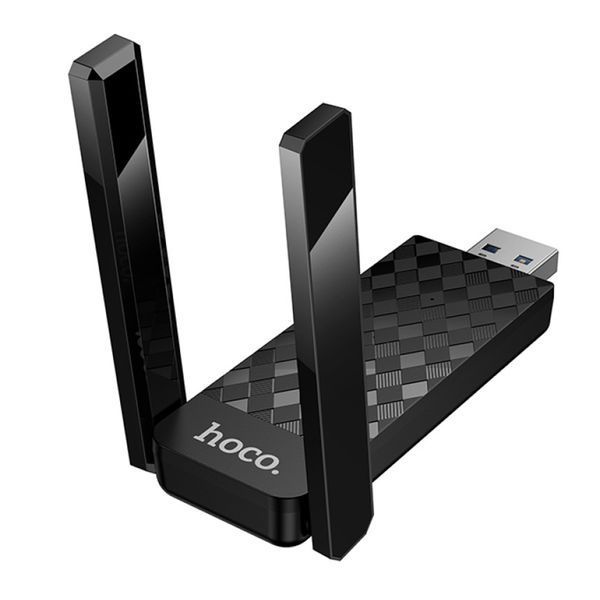 Підсилювач сигналу USB Wi-Fi Hoco HI34 black 20518 фото