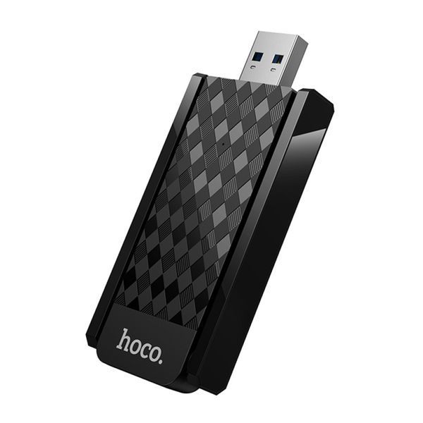 Підсилювач сигналу USB Wi-Fi Hoco HI34 black 20518 фото