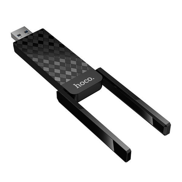 Підсилювач сигналу USB Wi-Fi Hoco HI34 black 20518 фото
