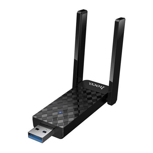 Підсилювач сигналу USB Wi-Fi Hoco HI34 black 20518 фото