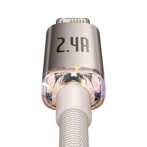 USB Cable Baseus Crystal Shine Series Lightning 2.4A (1.2m) pink 08989 фото