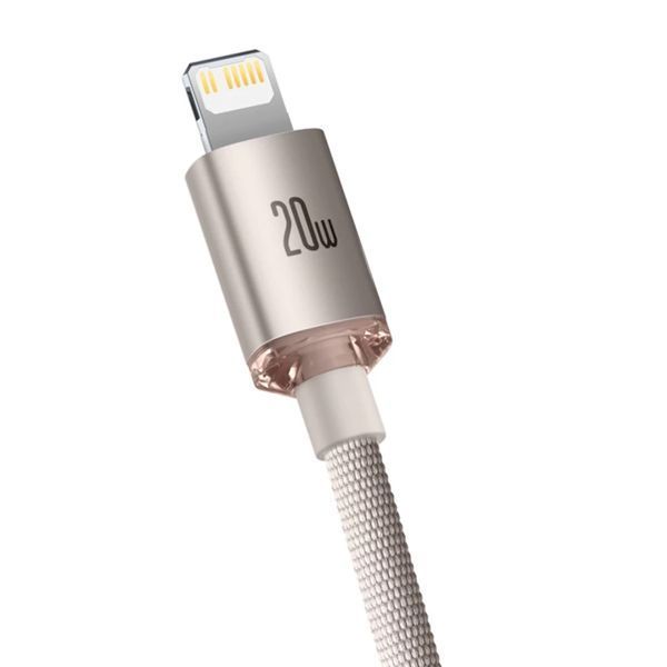 USB Cable Baseus Crystal Shine Series Lightning 2.4A (1.2m) pink 08989 фото