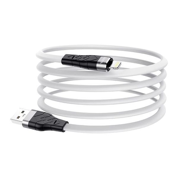 USB Cable Hoco Lightning X53 2.4A 1m white 19208 фото