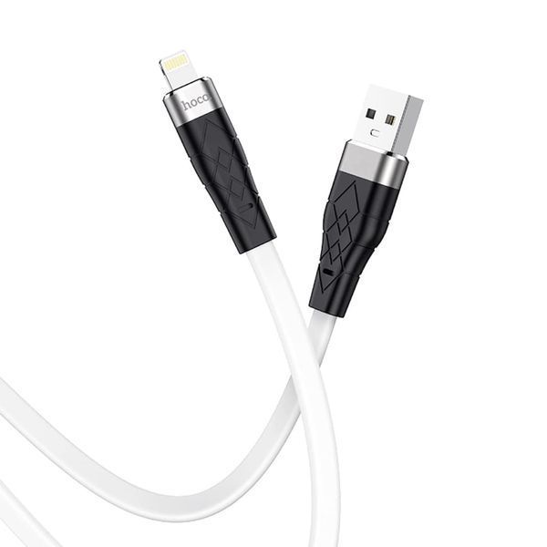 USB Cable Hoco Lightning X53 2.4A 1m white 19208 фото