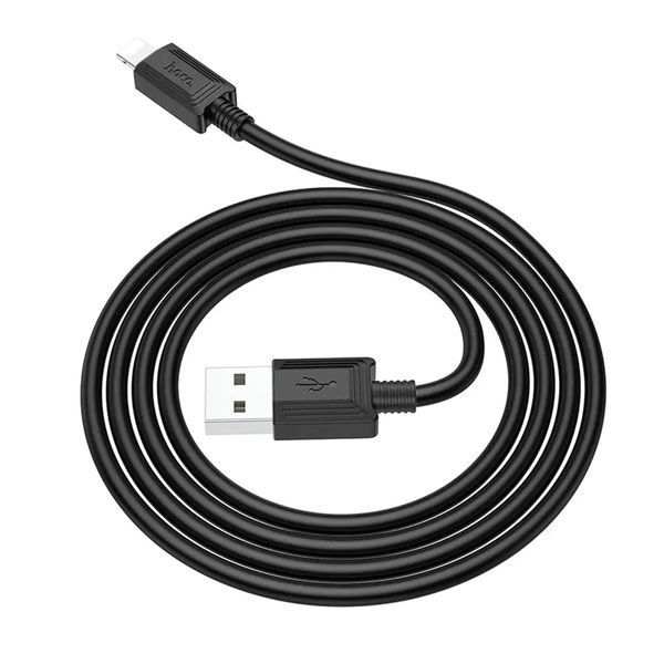 USB Cable Hoco Lightning X73 2.4A 1m black 37212 фото