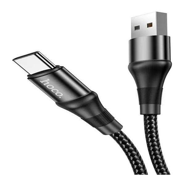 USB Cable hoco Type-C X50 3A 1m black 37797 фото