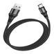USB Cable hoco Type-C X50 3A 1m black 37797 фото 1