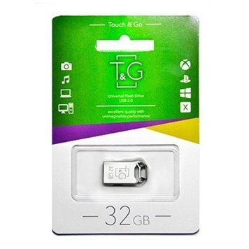 USB Flash 32 GB T&G 110 Metal Silver 23196 фото