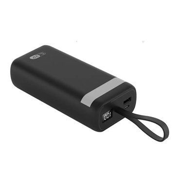 Power bank 30000 mAh KingPower KP-30 + cable Micro/Type C/Lightning + ліхтарик Display black 30058 фото