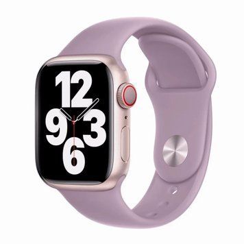 Ремінець Apple watch 38/40/41/SE silicone lilac pride 46967 фото