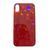 Силікон iPhone X/Xs Glass 3D кульки red 18778 фото