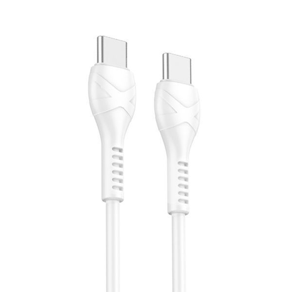 Cable Hoco Type-C to Type-C X37 60W/3A 0.5m white 34358 фото