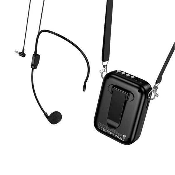 Колонка Bluetooth Hoco L23 з дротовим мікрофоном black 45894 фото