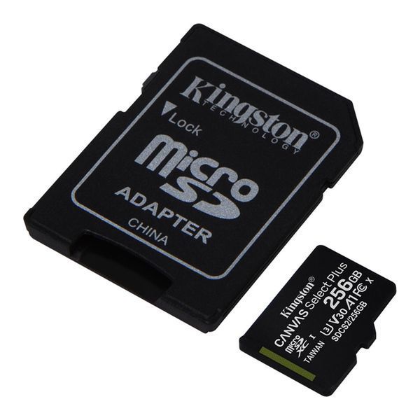 MicroSD 256GB Kingston Canvas Select Plus UHS-3 150R Class 10 + adapter SD 43125 фото