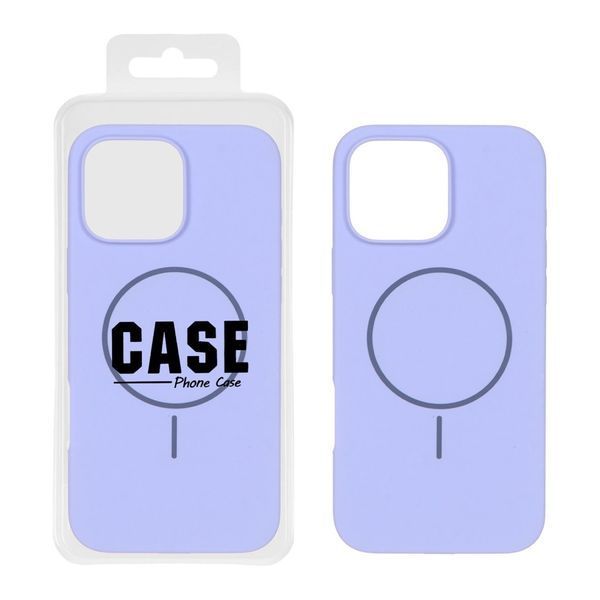 Silicone case iPhone 13 with MagSafe Premium light purple 43298 фото