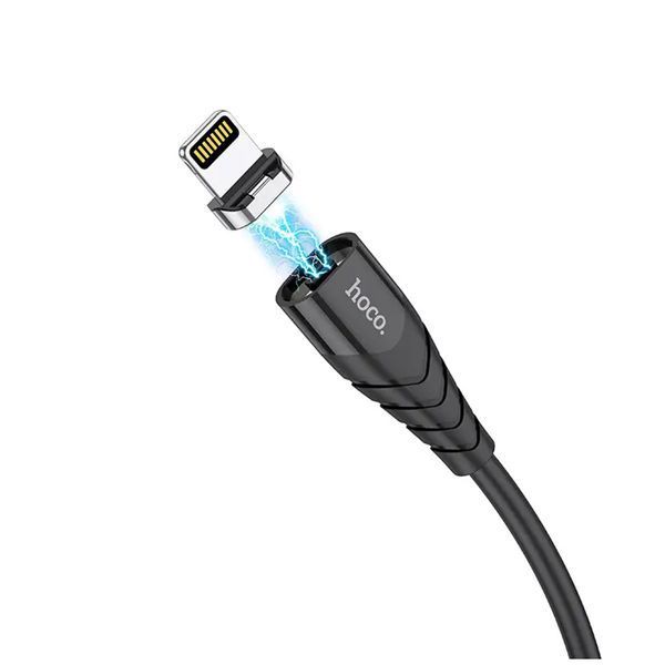 USB Cable Hoco Lightning X63 магніт 2.4A 1m black 27139 фото