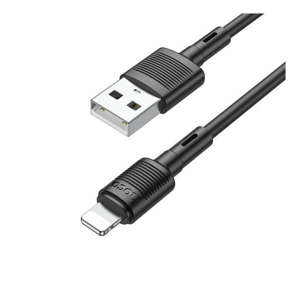 USB Cable Hoco Lightning X83 2.4A 1m black 29769 фото