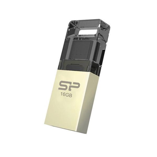 USB - Micro Flash 16 GB SiliconPower X10 Champage Metal 27354 фото