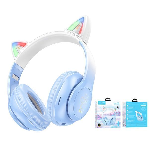 Навушники Big Bluetooth Hoco W42 Cat blue 33096 фото