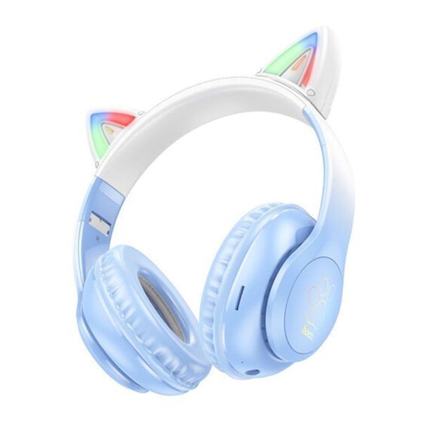 Навушники Big Bluetooth Hoco W42 Cat blue 33096 фото