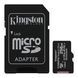 MicroSD 256GB Kingston Canvas Select Plus UHS-3 150R Class 10 + adapter SD 43125 фото 3