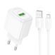 МЗП Hoco CS52A QC3.0 3A (1USB) + cable Micro white 41618 фото 4