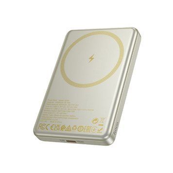 Power bank 10 000 mah Hoco Q26A Joy PD20W magnetic fast charging power bank Titanium gold 00686 фото