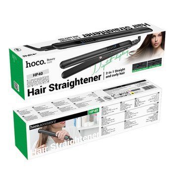 Вирівнювач для волосся Hoco HP40 black 39648 фото